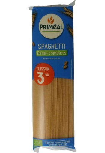 Primeal Spaghetti halfvolkoren snelkokend bio (500 Gram)