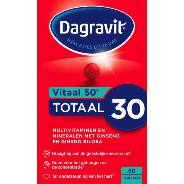 Dagravit Totaal 30 Vitaal 50+ Multivitaminen  tablet 38 GR tablet