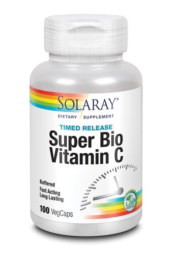 Solaray Vitamine C 500 mg time release (100 Vegetarische capsules)