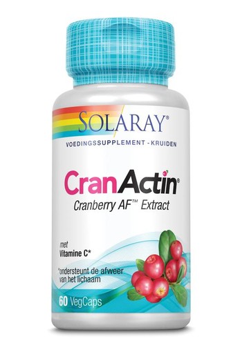 Solaray CranActin cranberry en vitamine C (60 Capsules)
