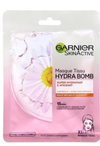Garnier Skin active tissue mask kamille hydra bomb (32 Gram)
