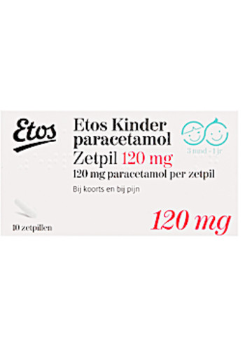 Etos Kin­der­pa­ra­ce­ta­mol zet­pil­len 120 mg 10 stuks