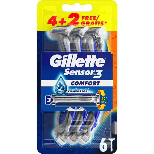 Gillette Sensor3 Wegwerpscheermesjes 6 stuks