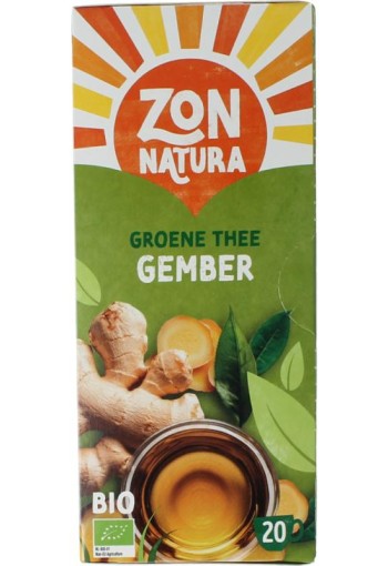 Zonnatura Groene thee gember bio (20 Zakjes)