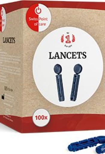 Swiss Point Lancets glucose hemoglobine (100 Stuks)