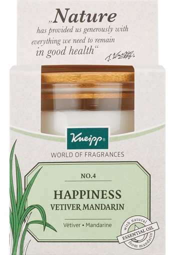 Kneipp Happiness Vetiver Mandarin Geurkaars 145 gr.