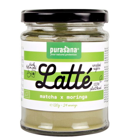 Purasana Latte matcha moringa vegan bio (120 Gram)