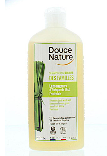 Douce Nature Douchegel & shampoo familie lemongrass bio (250 Milliliter)