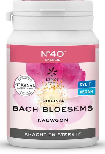 Lemonpharma Bach Kauwgom nr. 40 kracht & sterkte (60 Gram)