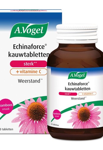 A Vogel Echinaforce & vitamine C framboos forte (60 kauwtabletten)