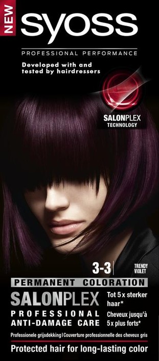 Syoss Color baseline 3-3 trendy violet haarverf (1 set)