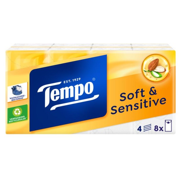 Tempo Soft & sensitive parfumvrij (9 Stuks)