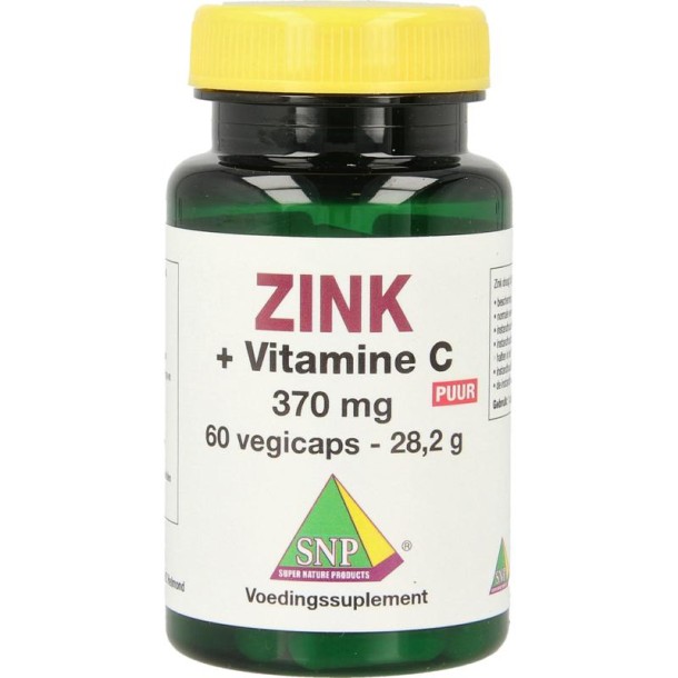 SNP Zink 50mg + gebufferde vitamine C puur (60 Vegetarische capsules)