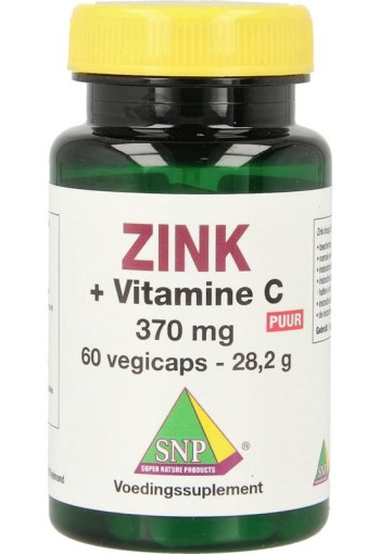 SNP Zink 50mg + gebufferde vitamine C puur (60 Vegetarische capsules)
