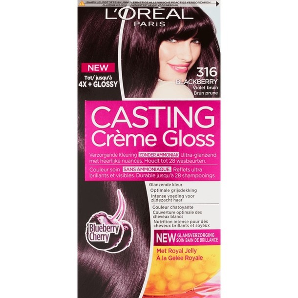 L'Oréal Paris Casting Crème Gloss Verzorgende Haarkleuring 316 Blackberry 160 ml