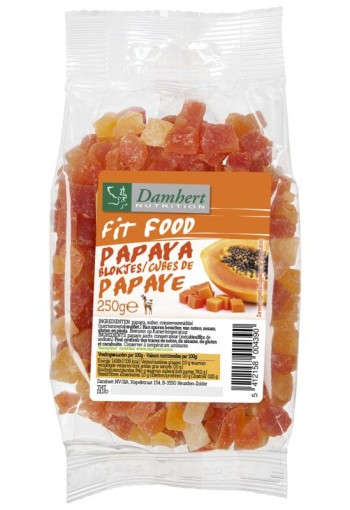 Damhert Fit food papayablokjes (250 Gram)