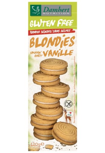 Damhert Glutenvrije blondies zonder suiker (120 Gram)