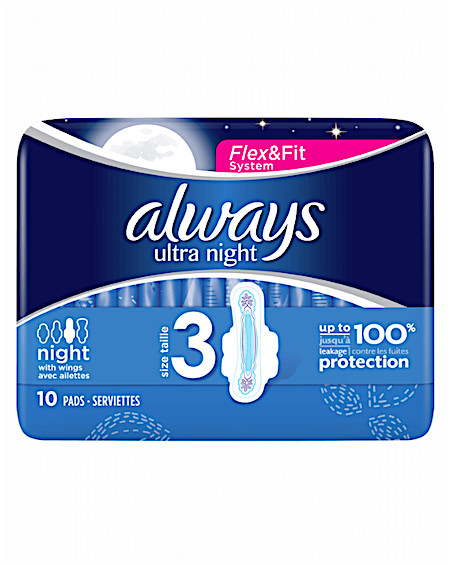 Always Ultra Maandverband Met Vleugels Night 10 stuks