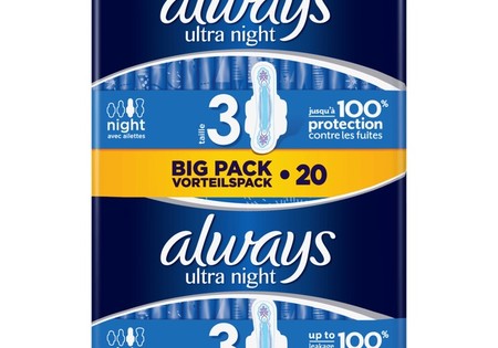 Always Ultra Maandverband Met Vleugels Night 20 st