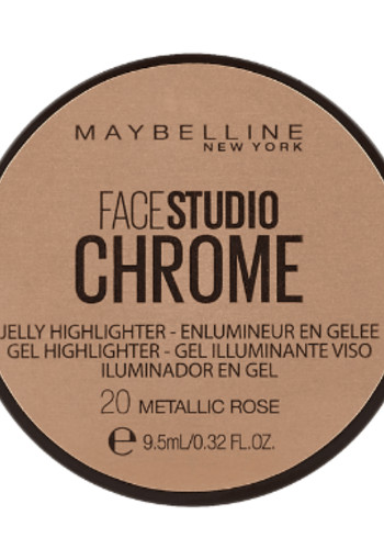 Maybelline Facestudio Chrome Jelly Highlighter - 20 Metallic Rose - Highlighter