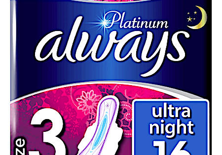 Always Platinum Ultra Night (Maat 3) Maandverband Met Vleugels 16 st.