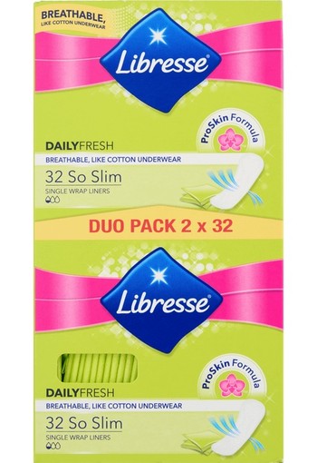 Libresse Daily Fresh Duopack Inlegkruisjes So Slim 64 stuks