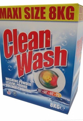 Wasmiddel Clean Wash - Doos 8 kg