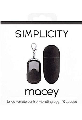 Simplicity Macey Vibrerend Eitje Met Draadloze Afstandsbediening Zwart