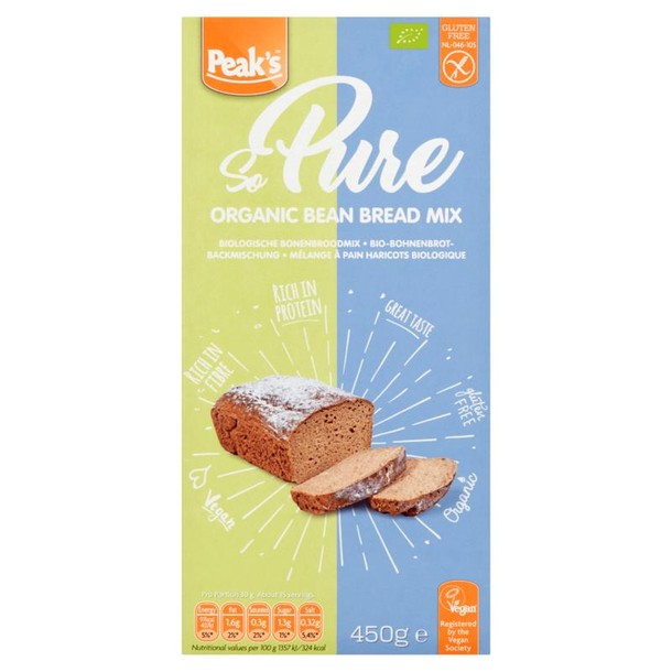Peak's So pure bean breadmix glutenvrij bio (450 Gram)