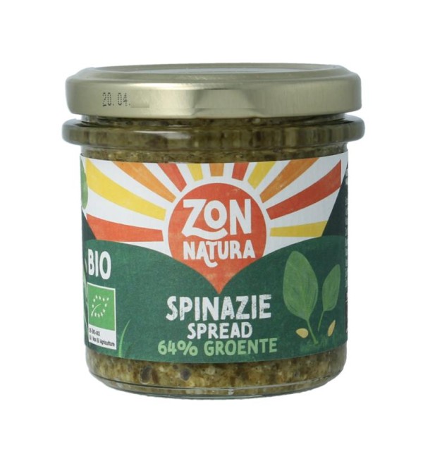 Zonnatura Groentespread spinazie bio (135 Gram)