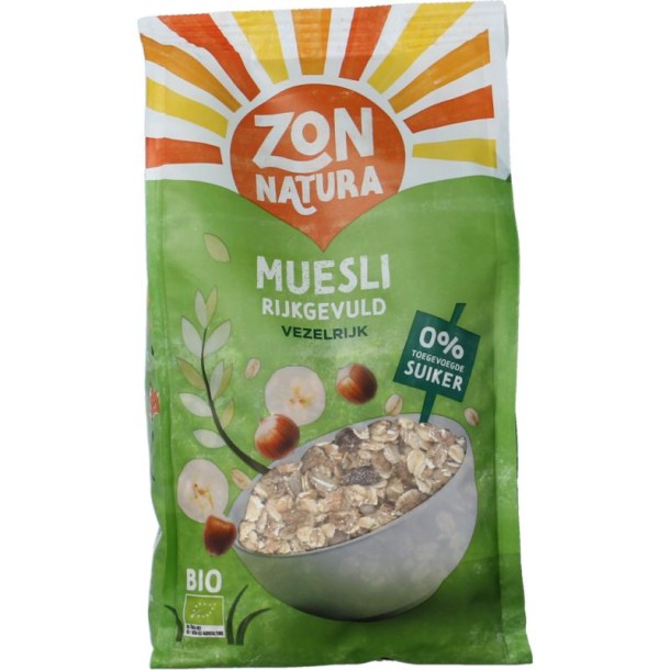 Zonnatura Muesli rijk gevuld bio (500 Gram)