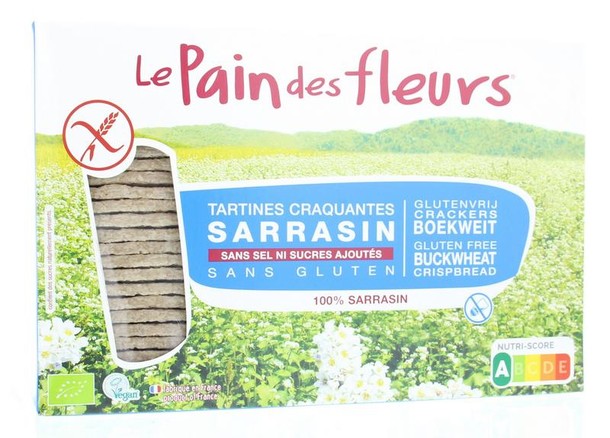 Pain Des Fleurs Boekweitcrackers zonder zout bio (300 Gram)