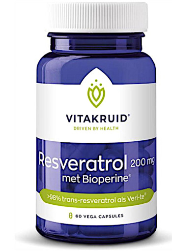 Vitakruid Resveratrol 200 mg met bioperine (60 Vegetarische capsules)